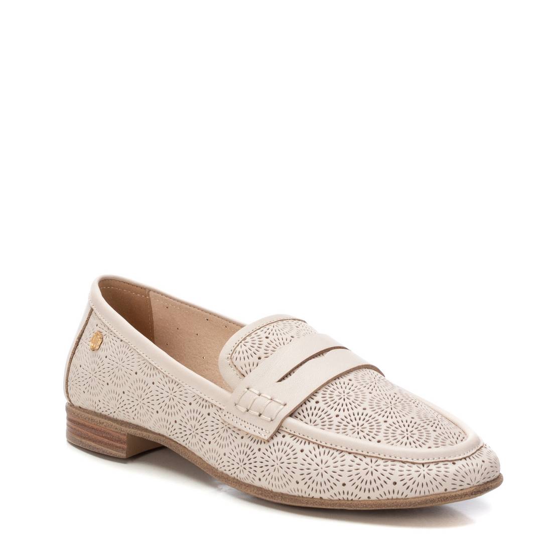 Carmela 16217001 mocassins cuir beige ajourés plats