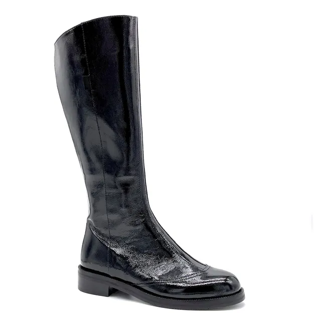 Bottes Elata 51532-1 vernis noir talon 3,5 cm