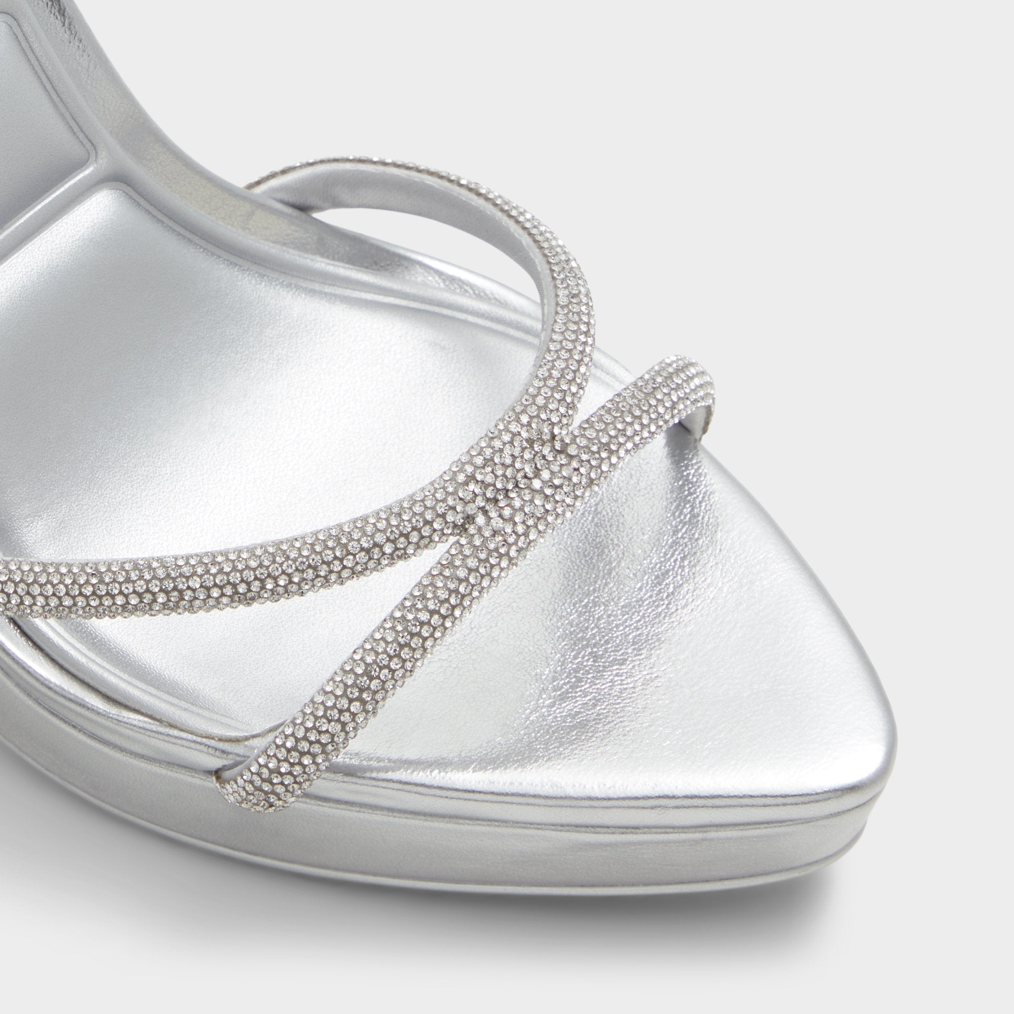 Aldo Izabella sandales plateforme argenté strass