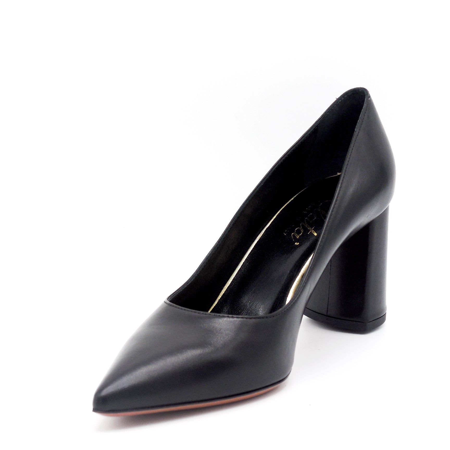 ELATA 19140-2 escarpins cuir noir talon 7,5 cm