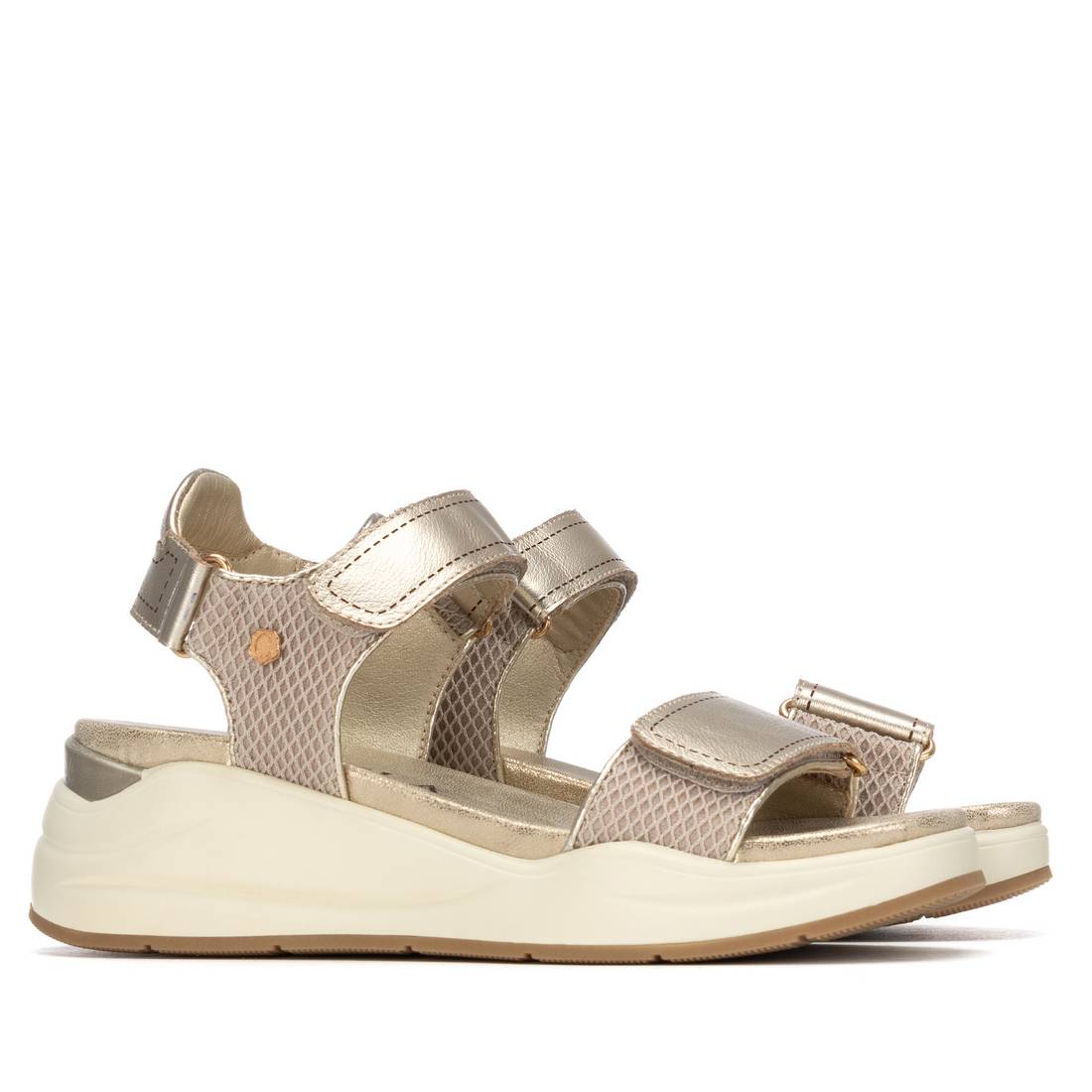 Carmela 16328503 sandale femme dorée cuir véritable
