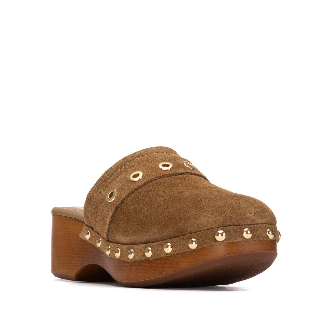 Carmela 16325502 sabot femme suède camel talon 6 cm