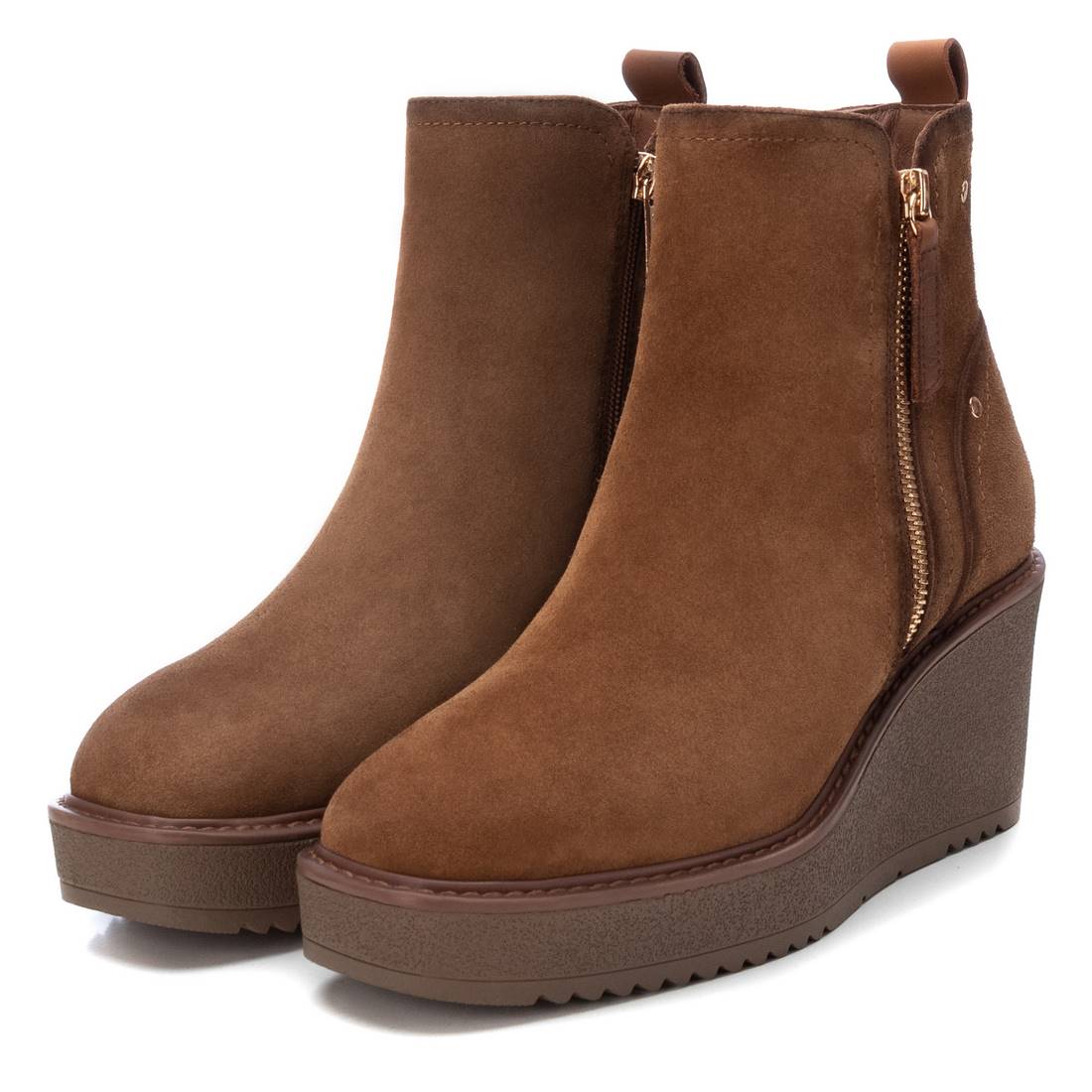 Carmela 16118401 bottine femme marron suède compensée