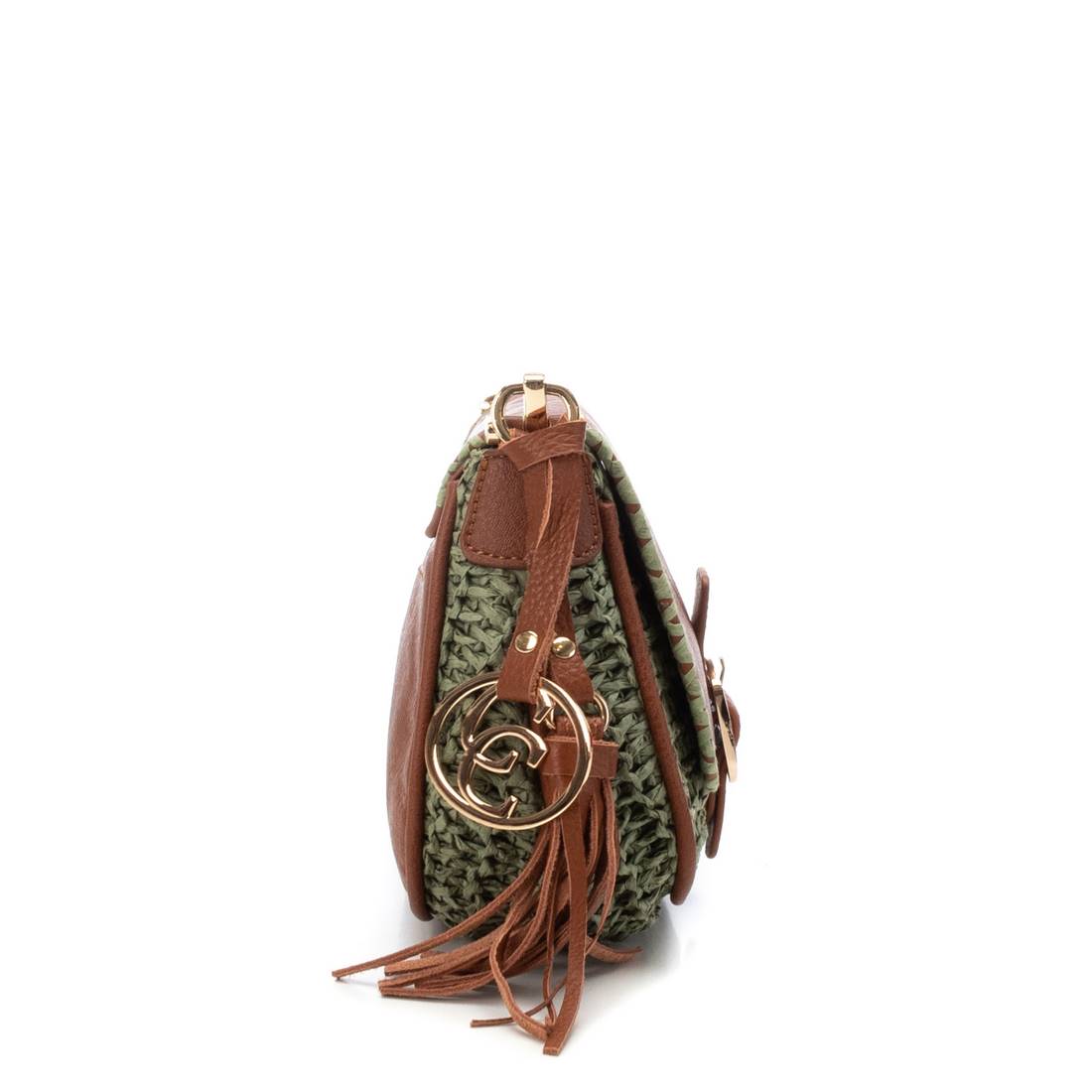 Carmela 18613902 sac bandoulière raphia kaki