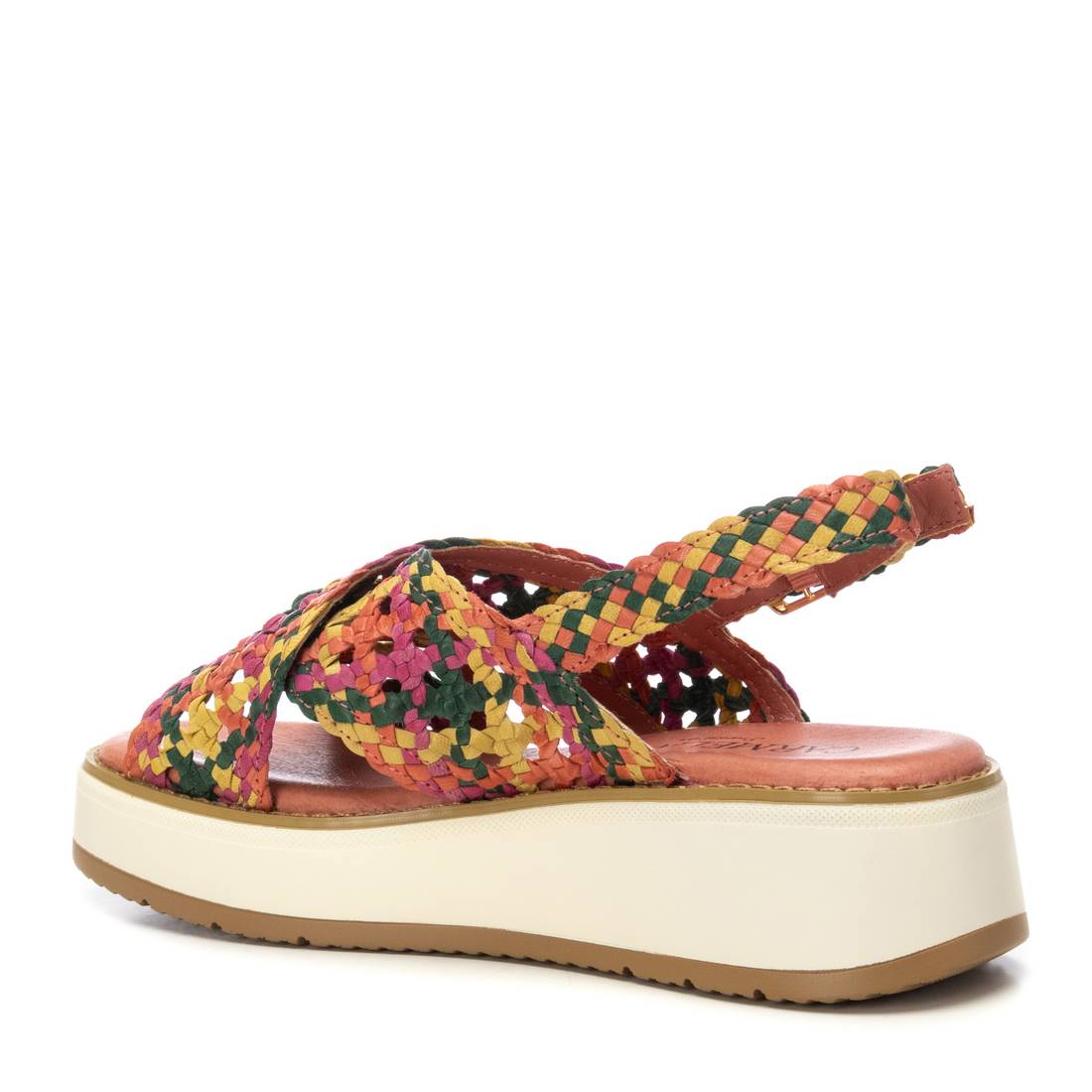 Carmela 16230603 sandale cuir orange tressée