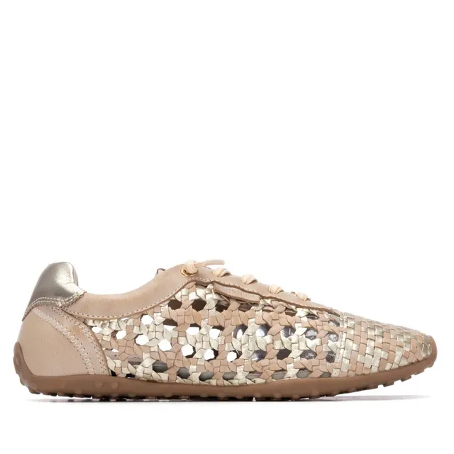 Carmela 16325901 baskets cuir tressé beige