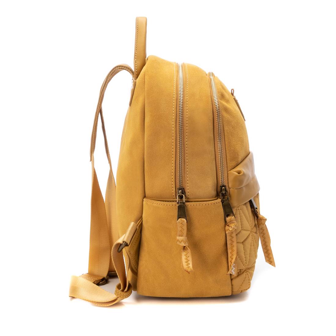 Carmela 18605004 sac à dos femme jaune cuir 32 cm