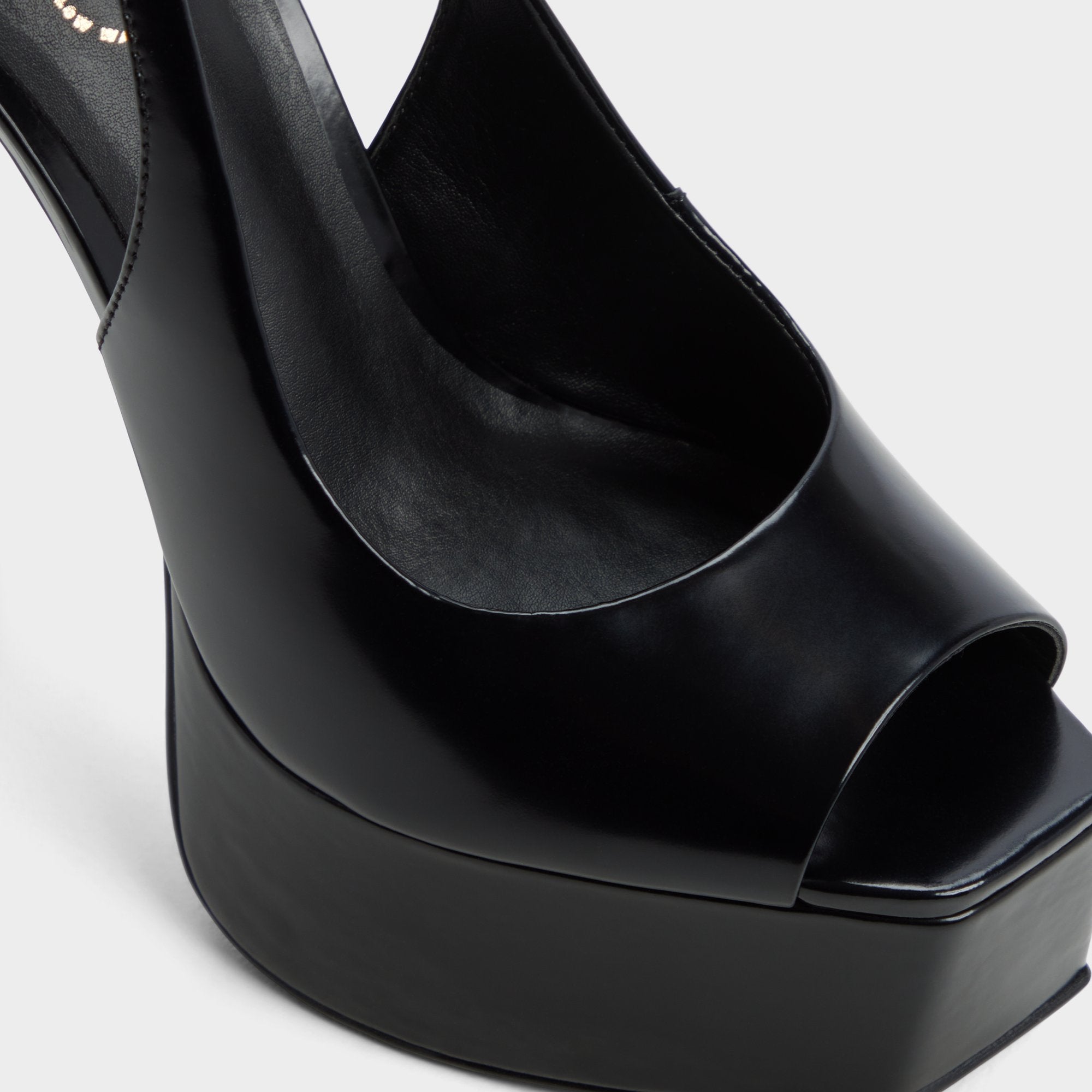 ALDO Thanlinie escarpins noirs plateforme cuir