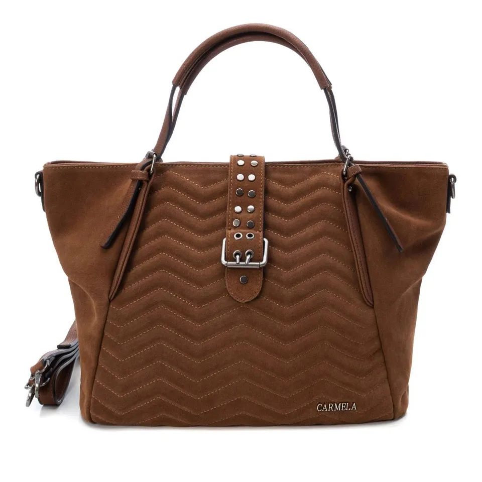 Carmela 18601403 sac femme marron cuir zigzag