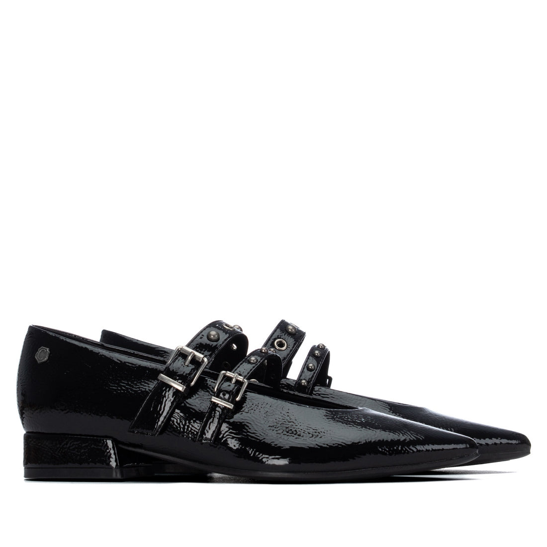 Carmela 16429801 ballerine femme noire vernie