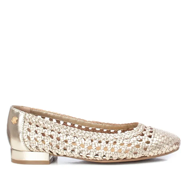 Carmela 16147001 ballerine doree cuir veritable plat