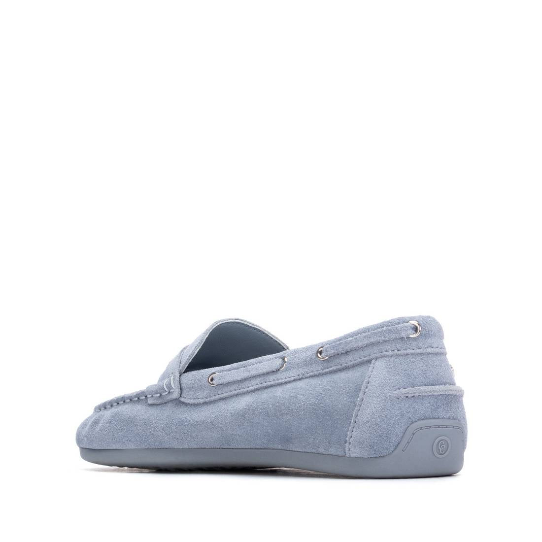 Carmela 16314304 mocassin femme bleu cuir suède