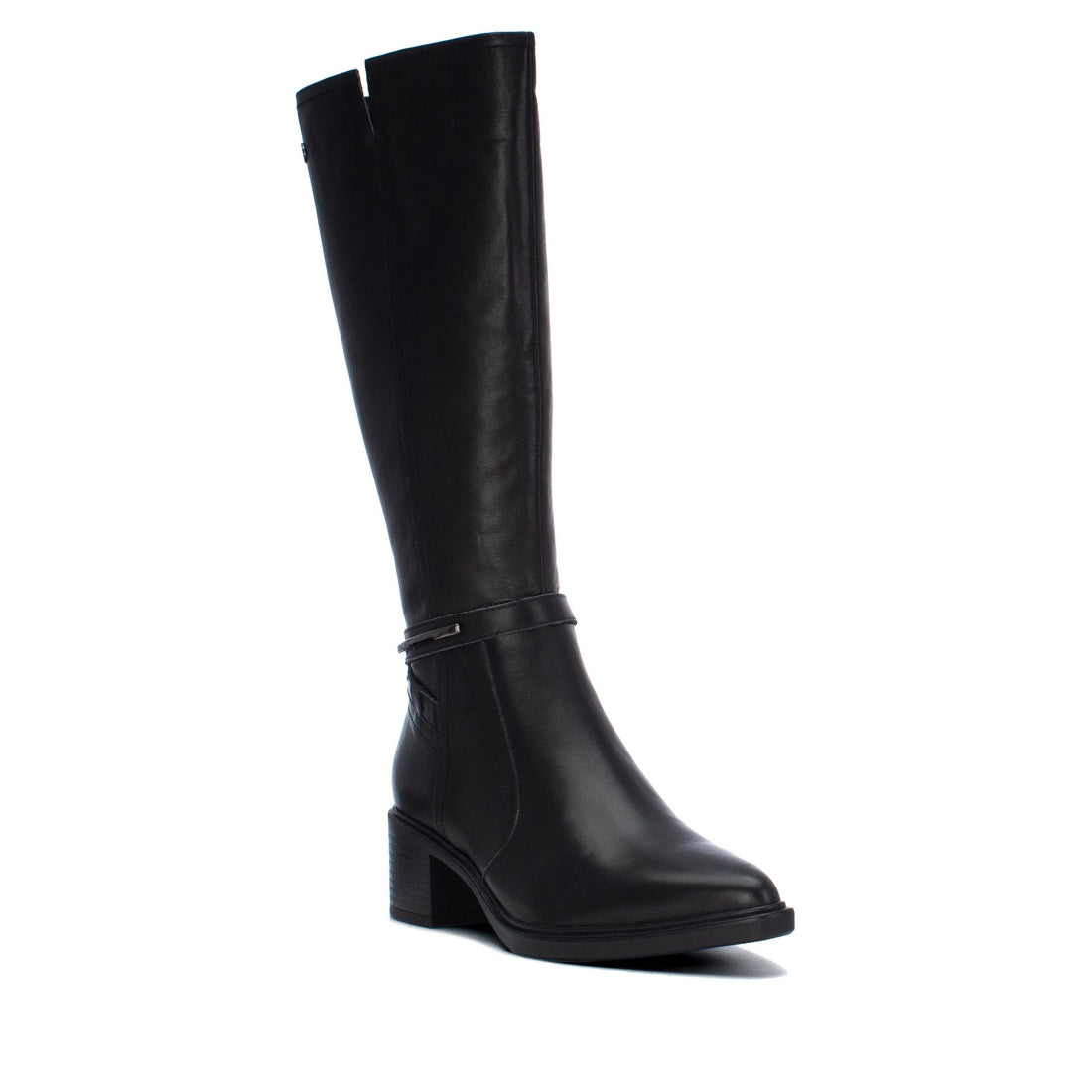 Carmela 16437601 bottes cuir noir talon moyen