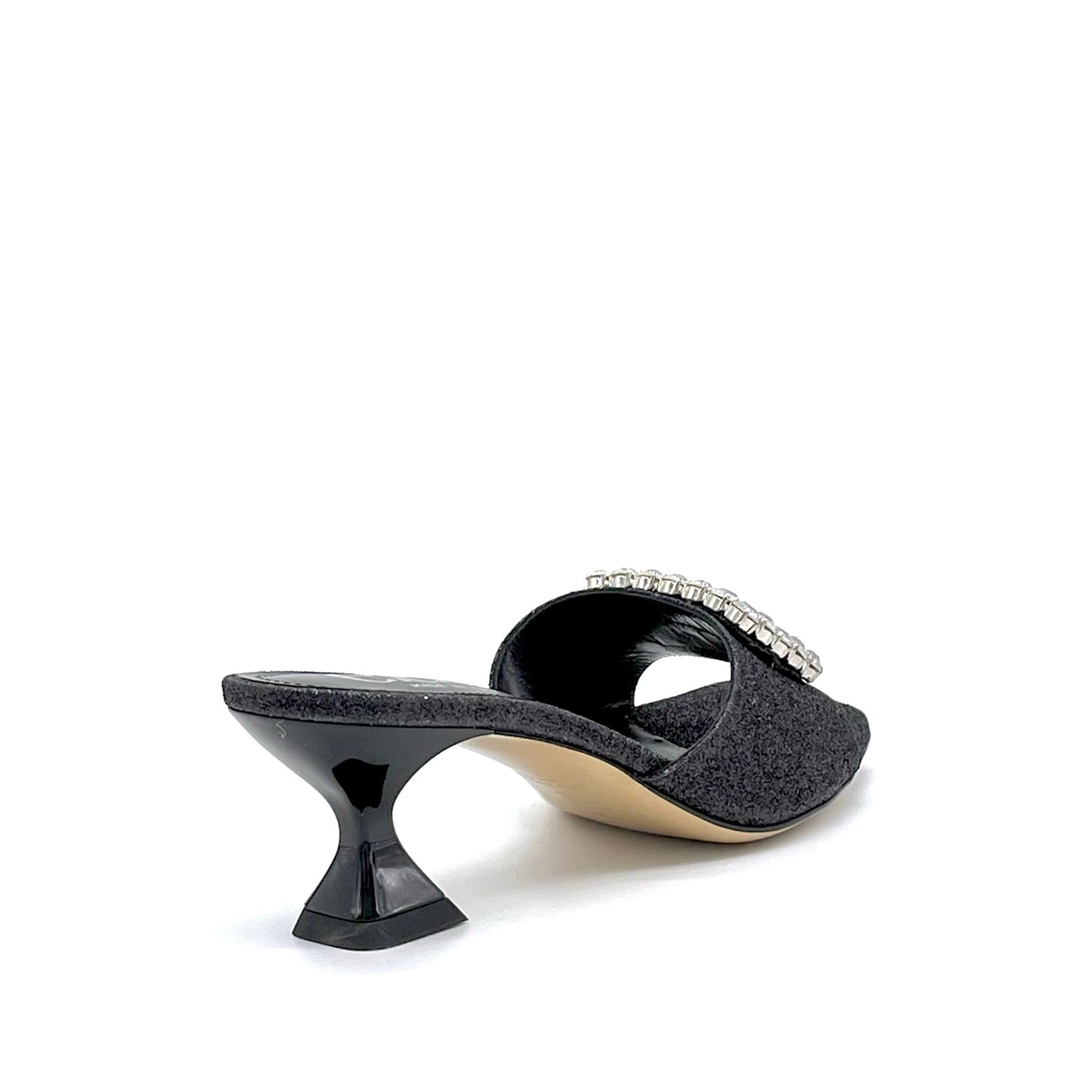 Elata 14127 mules glitter noir talon 5,5 cm