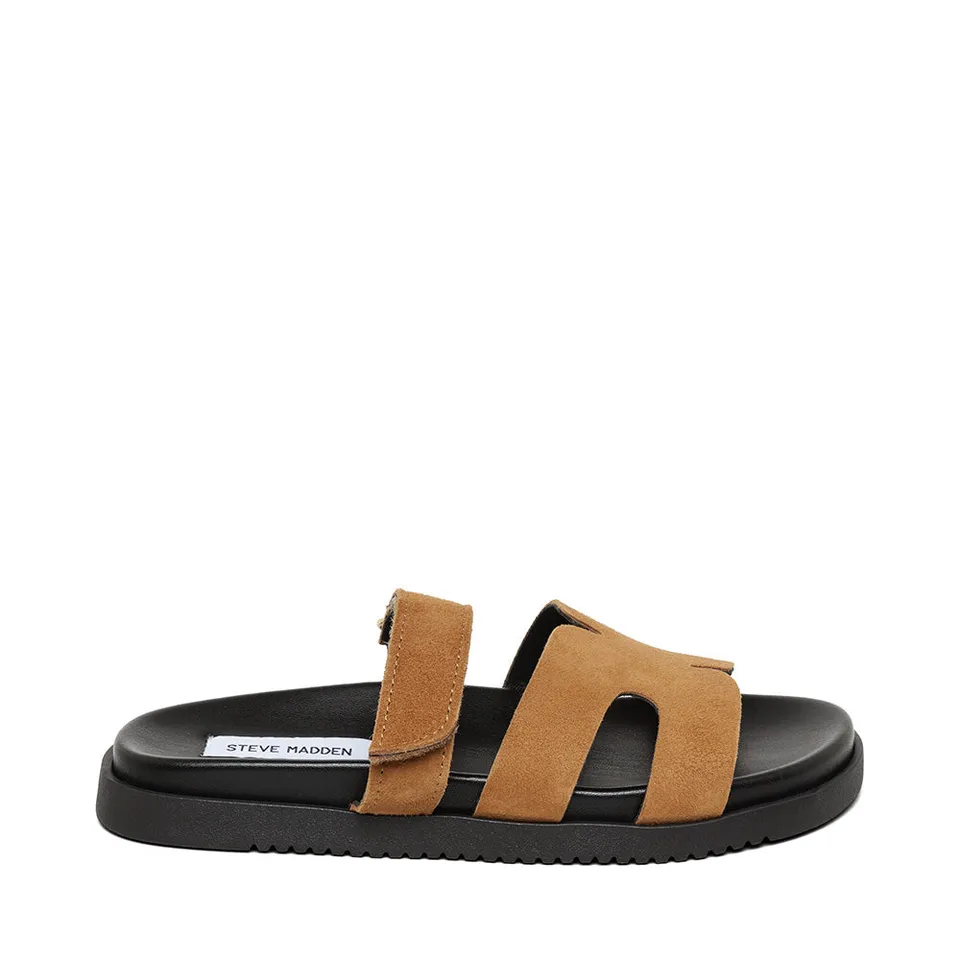 Steve Madden Missile-E sandale camel suède plate