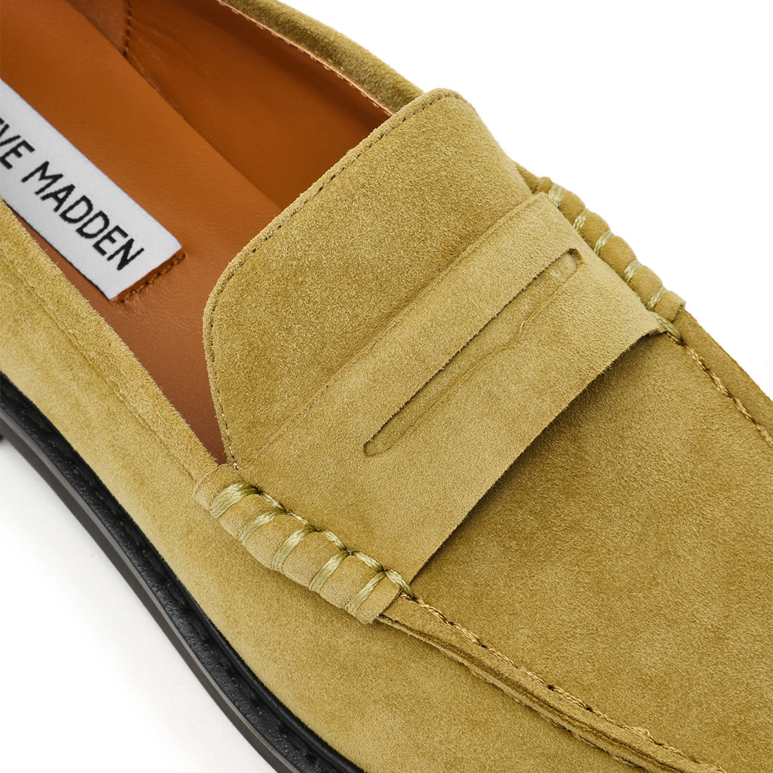 Steve Madden Adison mocassins daim olive semelle 2 cm