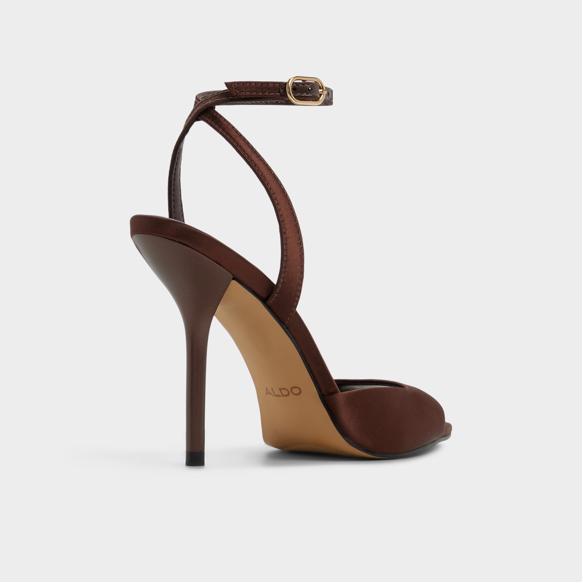 ALDO Forevermore sandales à talon marron satin