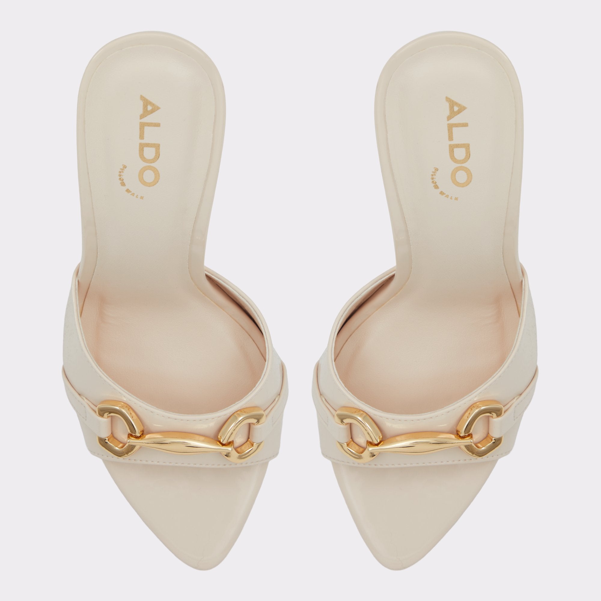 ALDO Edoassi mules à talon beige bout pointu