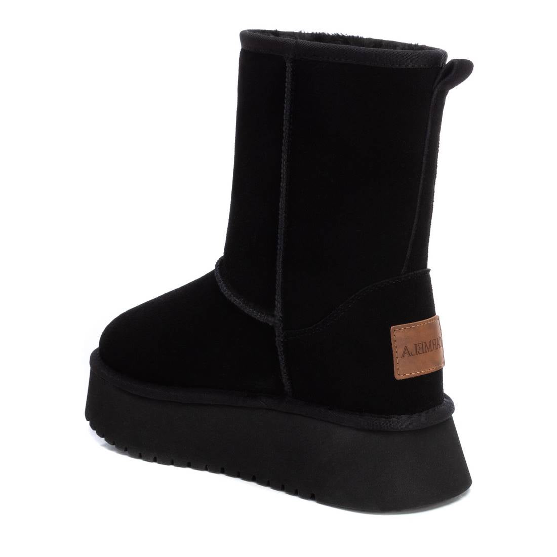 Carmela 16200602 boots cuir fourrée noire chaude