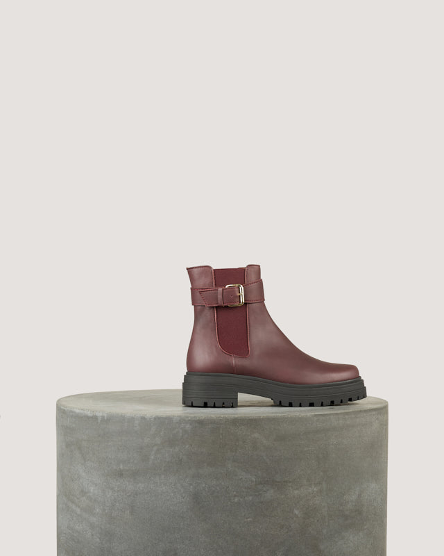 Tila March Mila bottine cuir prune élastique