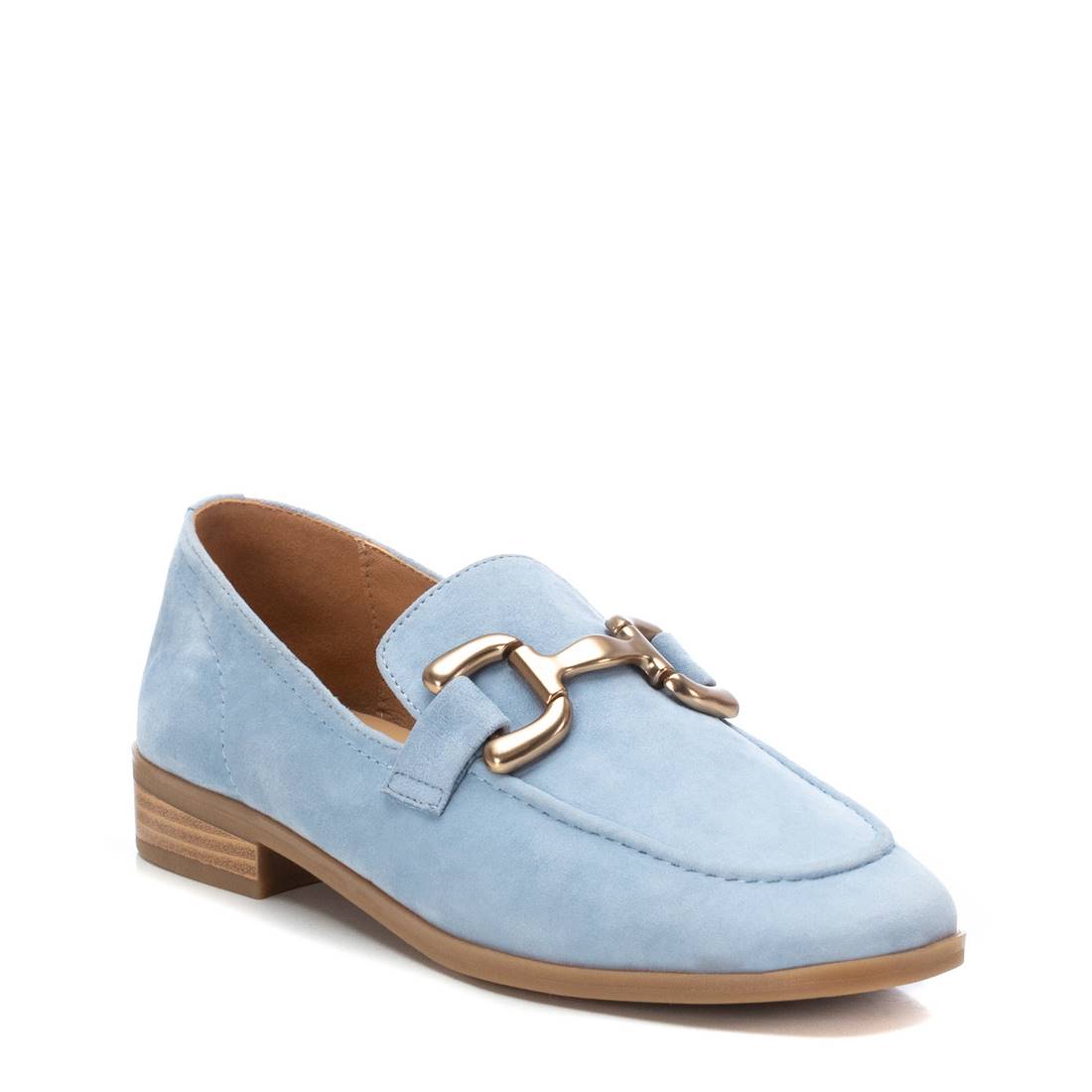 Carmela 16150304 Mocassins Femme Bleu Plat Cuir