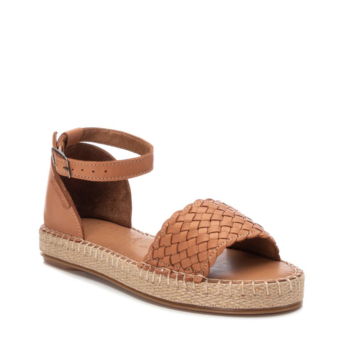 Carmela 16047907 sandale femme marron cuir tressé