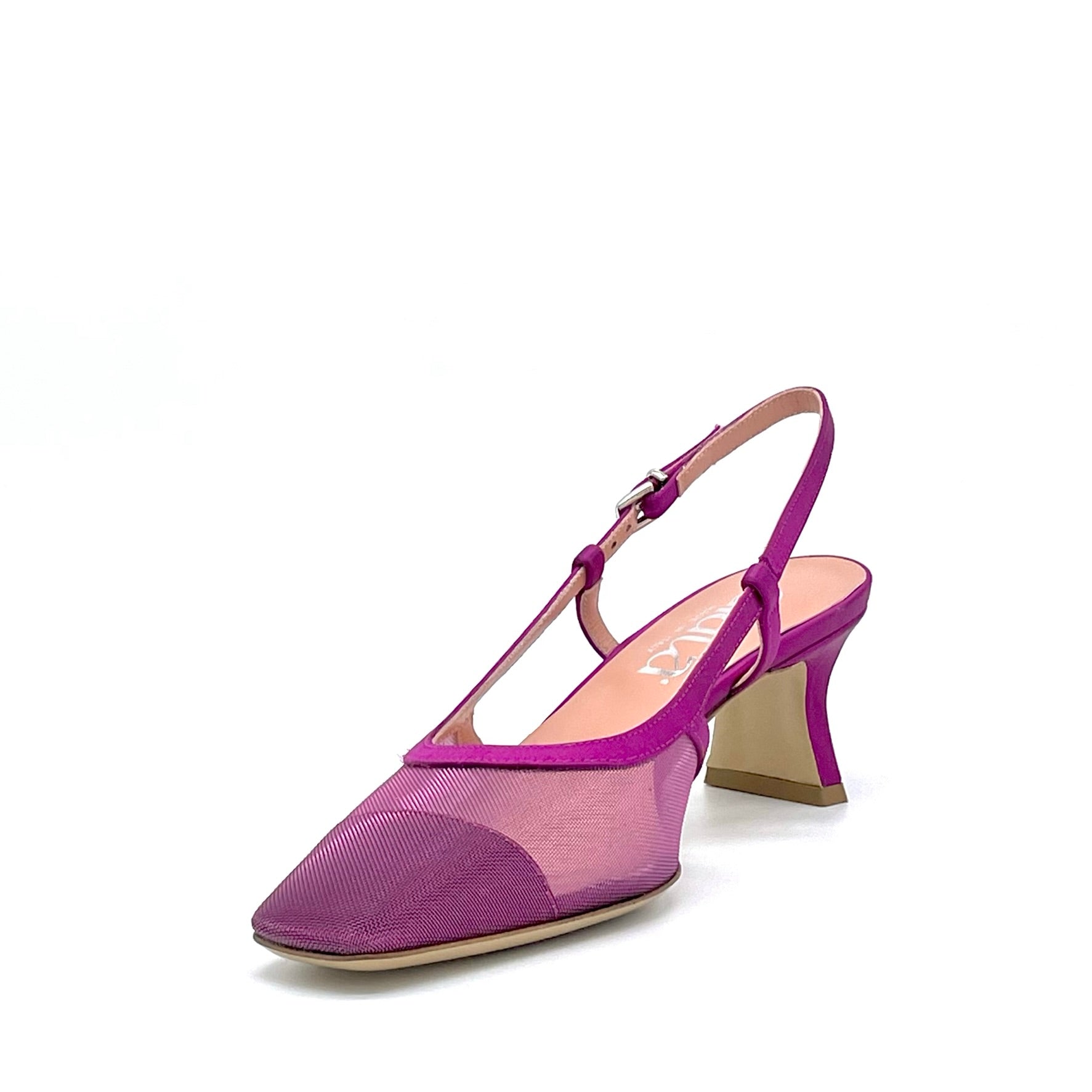 ELATA 14172 slingback cyclamen satin 5,5 cm
