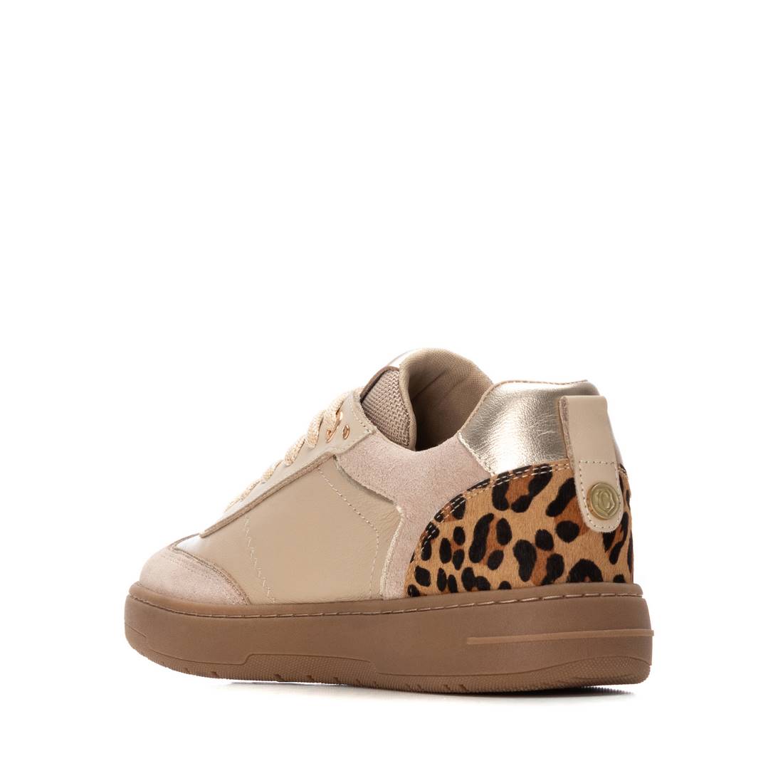 Carmela 16250402 baskets cuir beige marron lacets femme