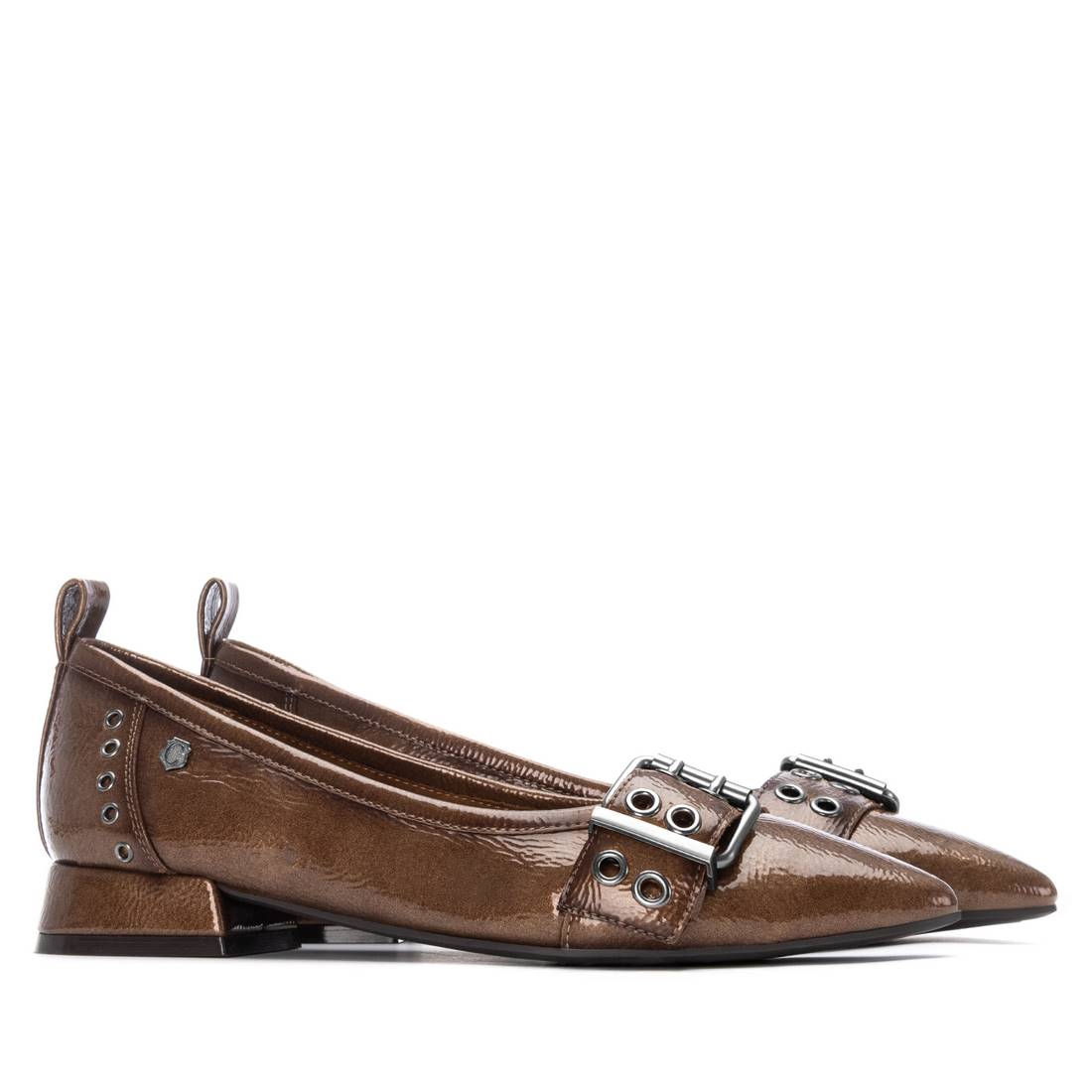 Carmela 16270902 ballerine à talon marron verni