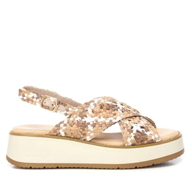 Carmela 16230602 sandale femme cuir tressée plate boucle