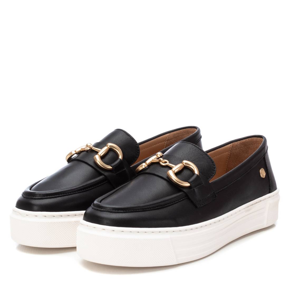 Carmela 16131903 mocassin femme noir cuir plat