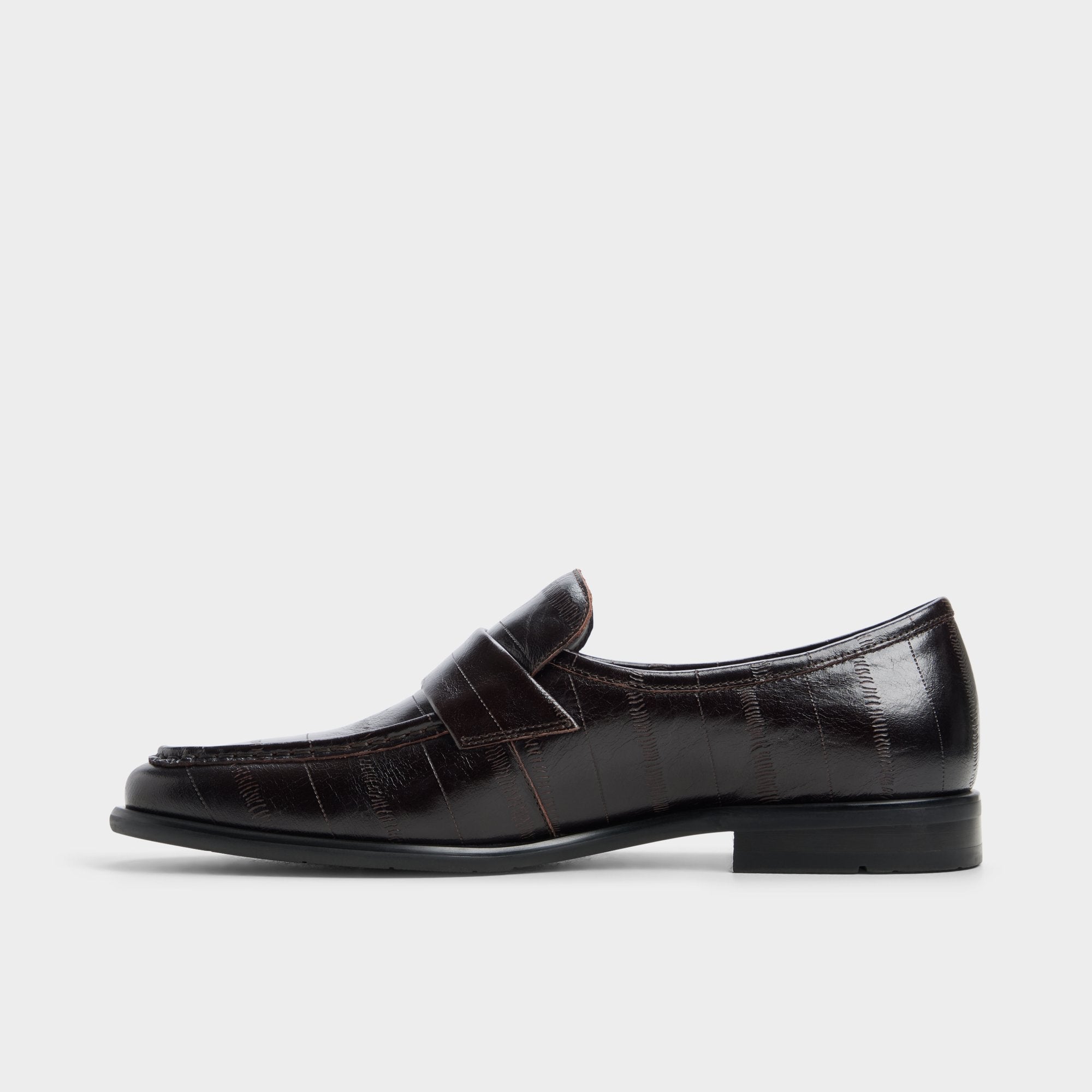 ALDO Emanuele mocassins marron croco