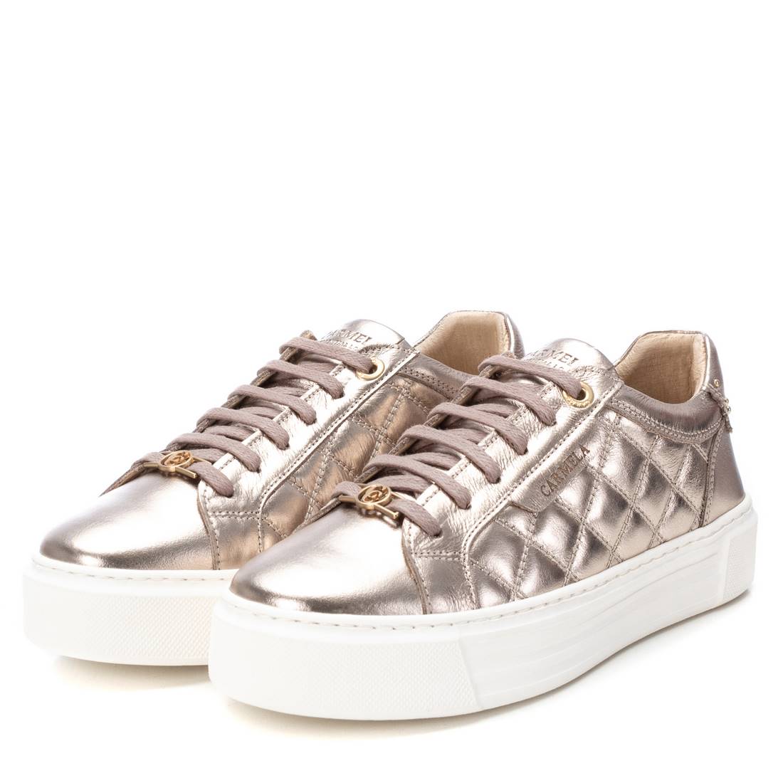 Carmela 16193404 baskets femme cuir doré