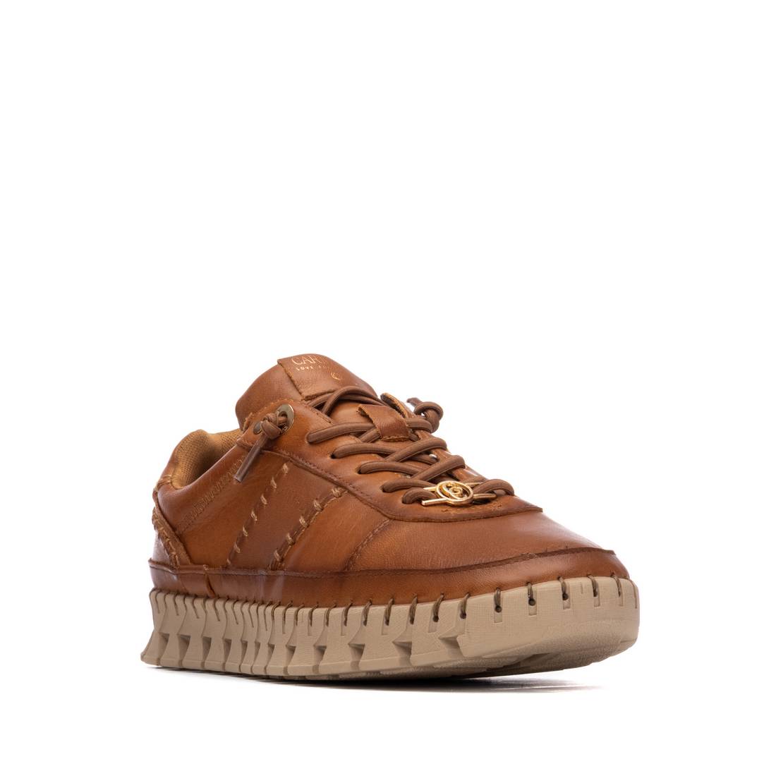 Carmela 16252802 sneakers cuir camel lacets