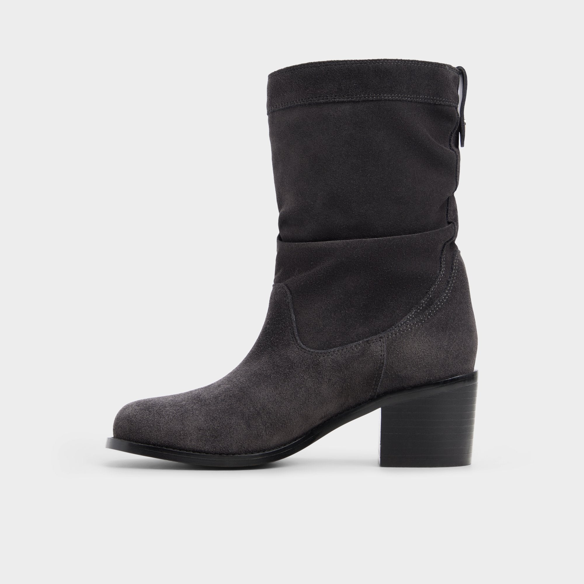 ALDO Haverly bottines suède gris talon bloc