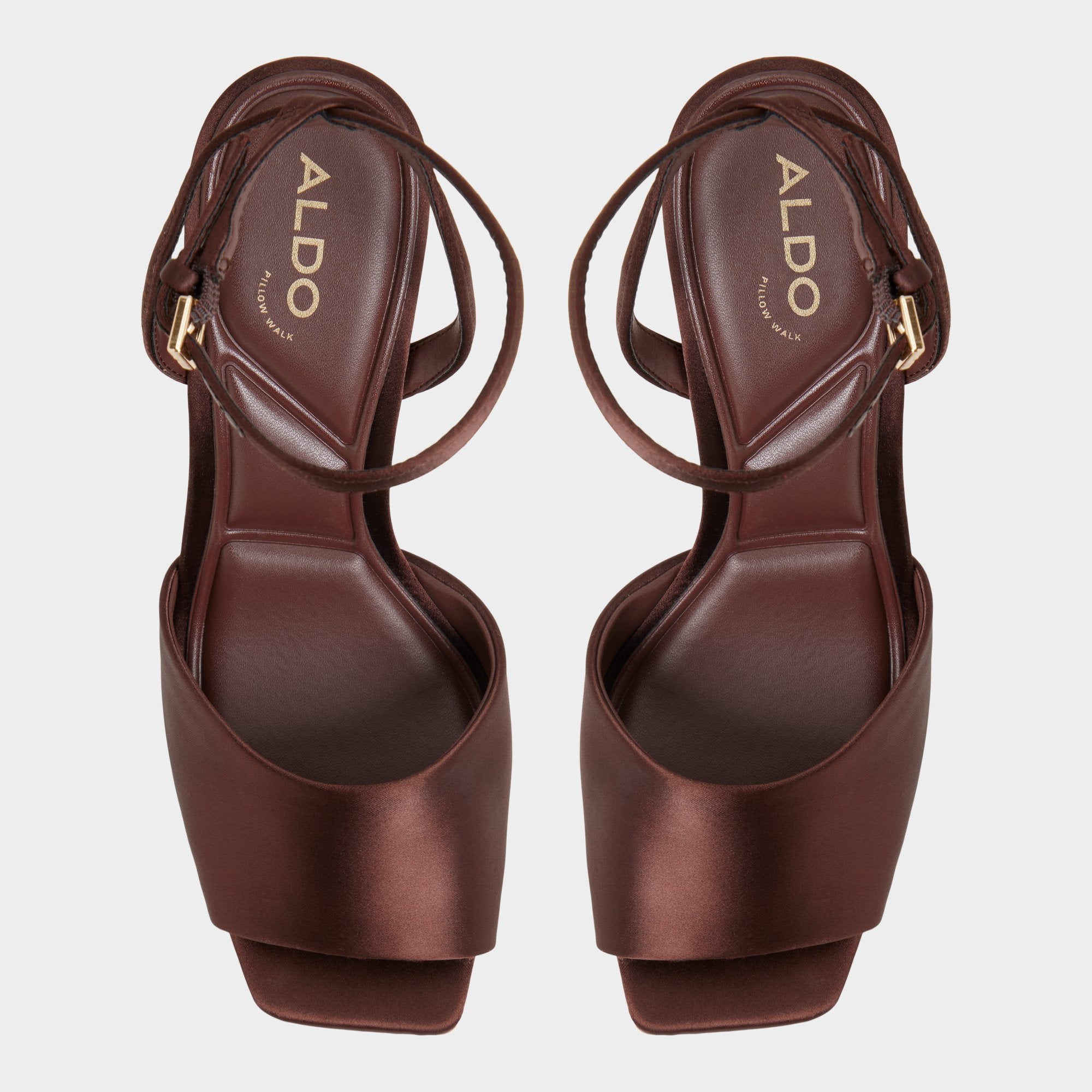 Aldo Kaiasien sandales satin chocolat talon fin