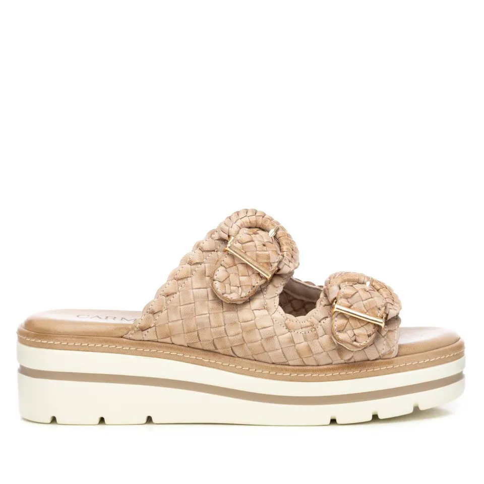 Carmela 162335 16233501 sandale compensée cuir beige