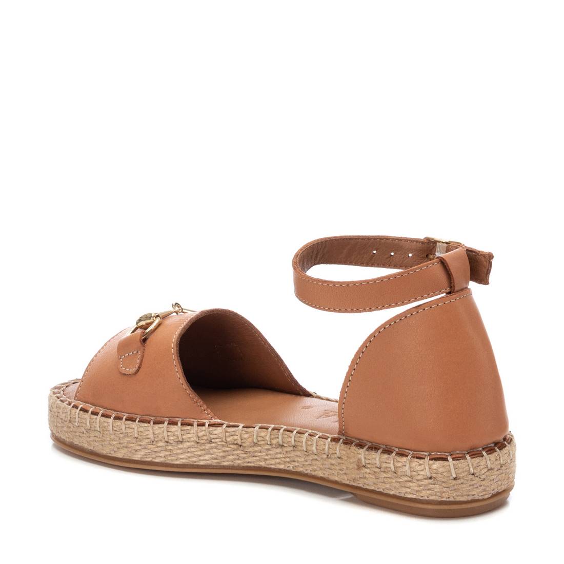 Carmela 16075405 sandales cuir marron compensé yute
