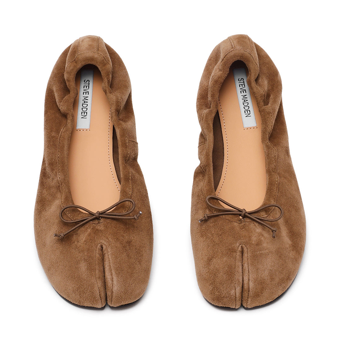 Steve Madden Carin ballerine daim taupe bout fendu