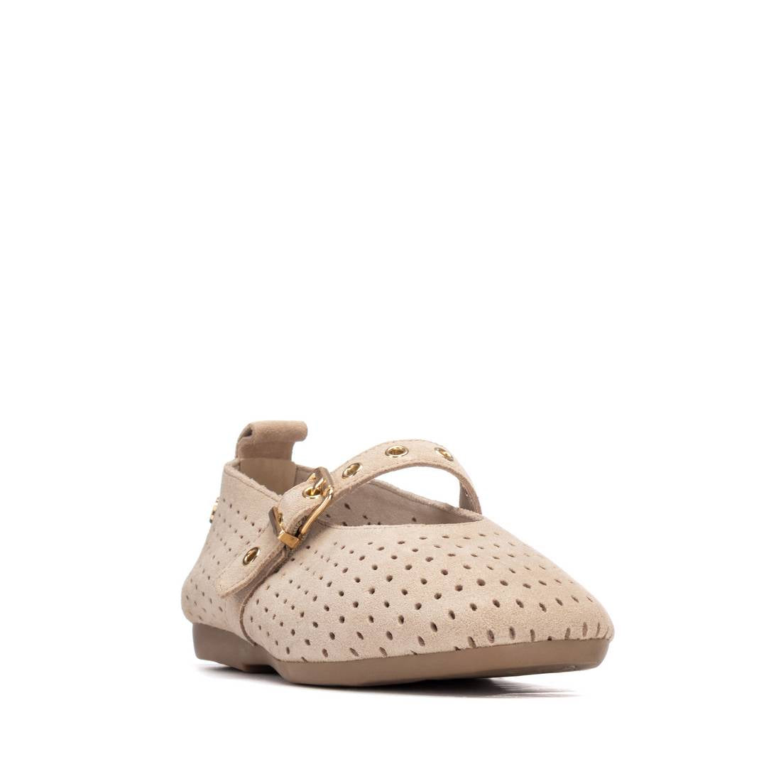 Carmela 16314202 ballerines cuir beige boucle