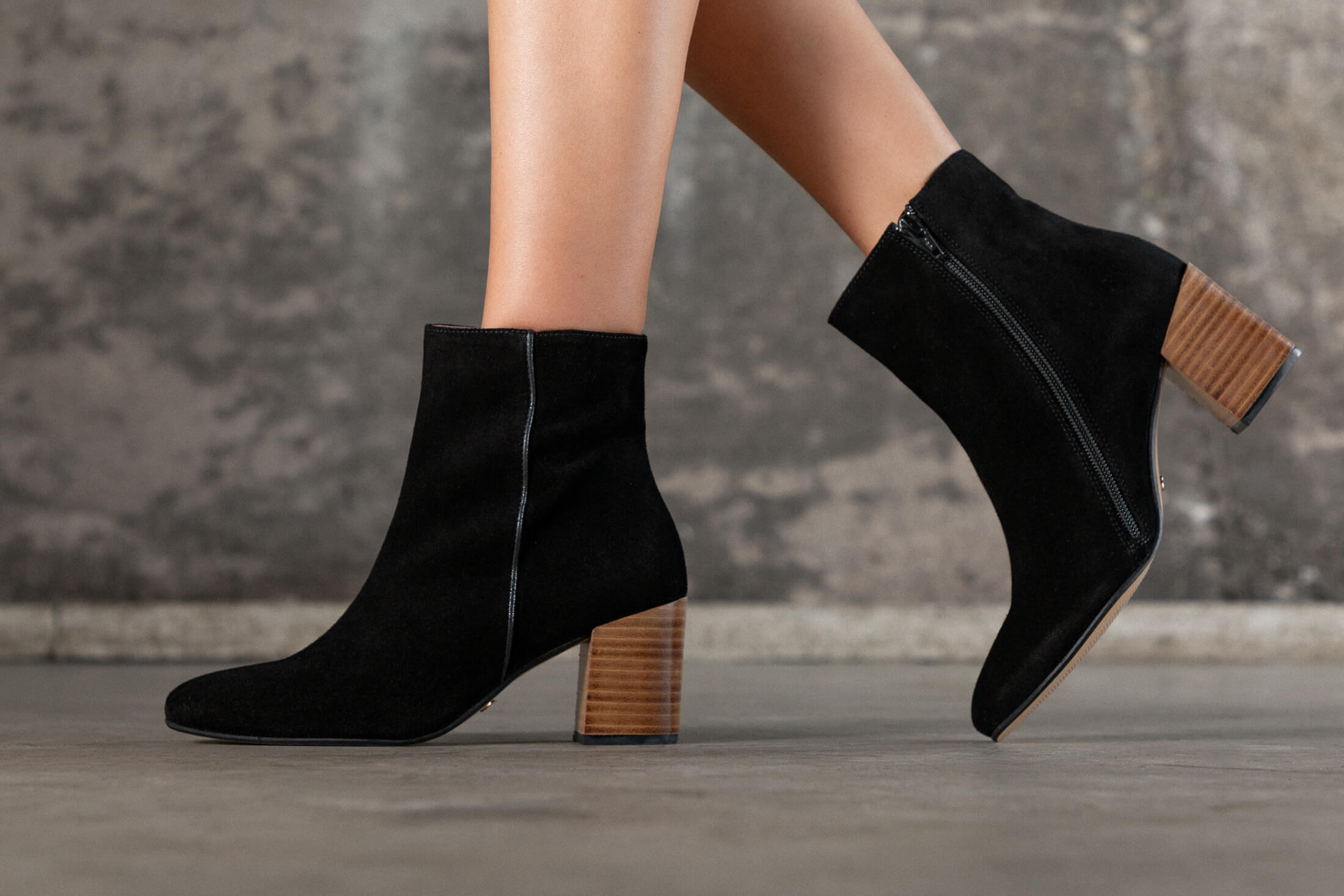 Coralie Masson Beth bottines cuir noir talon 7 cm