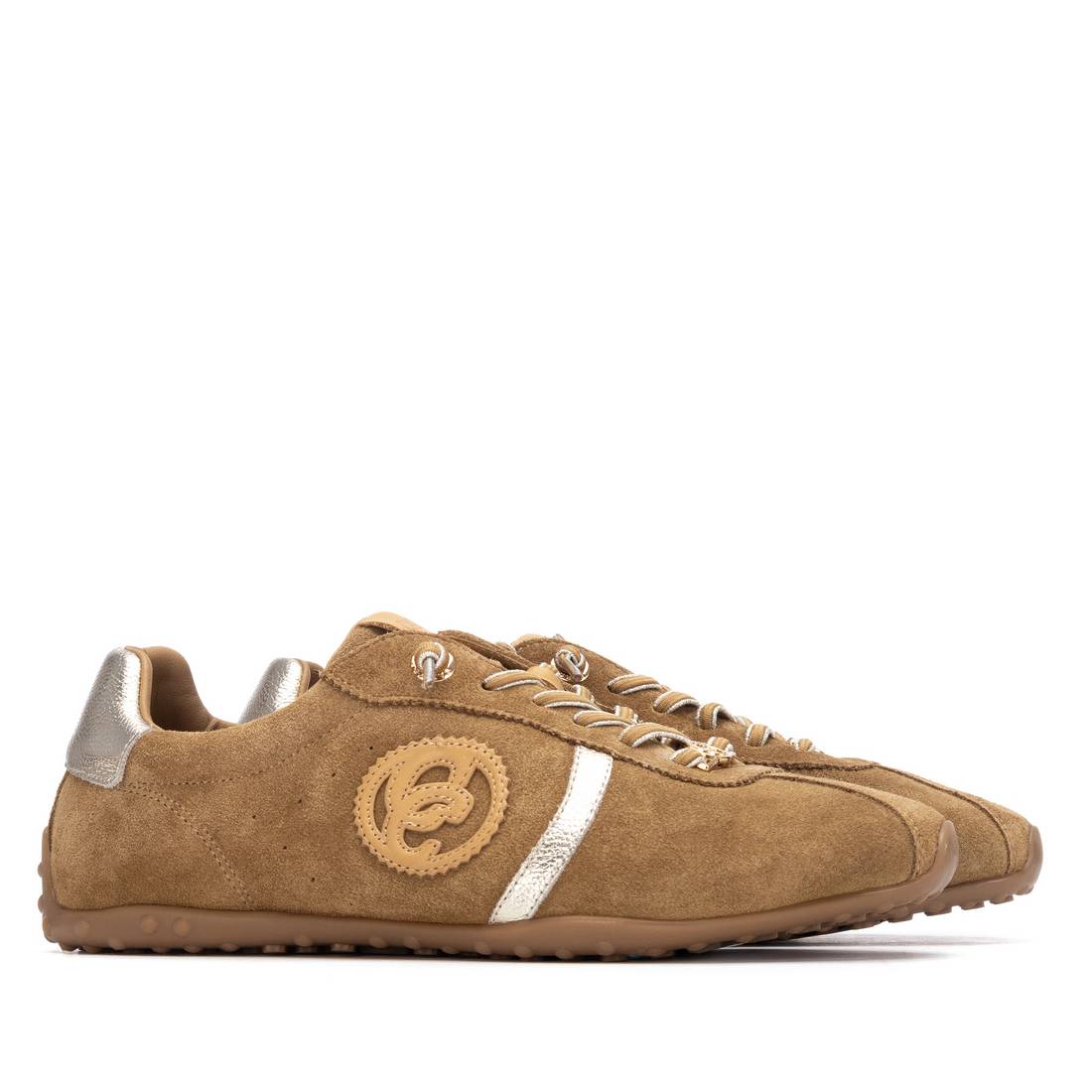 Carmela 16317301 baskets cuir camel à lacets
