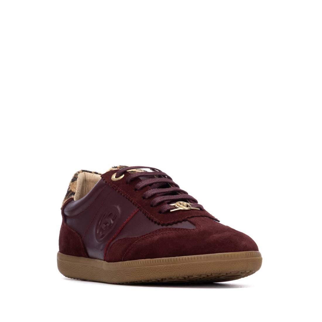 Carmela 16264002 baskets cuir bordeaux lacets