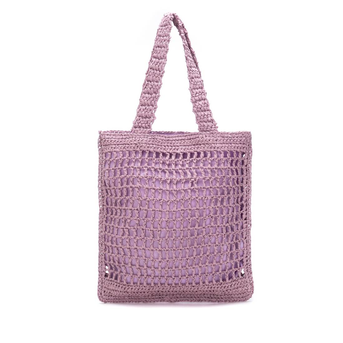 Carmela 18622403 sac raphia violet épaule