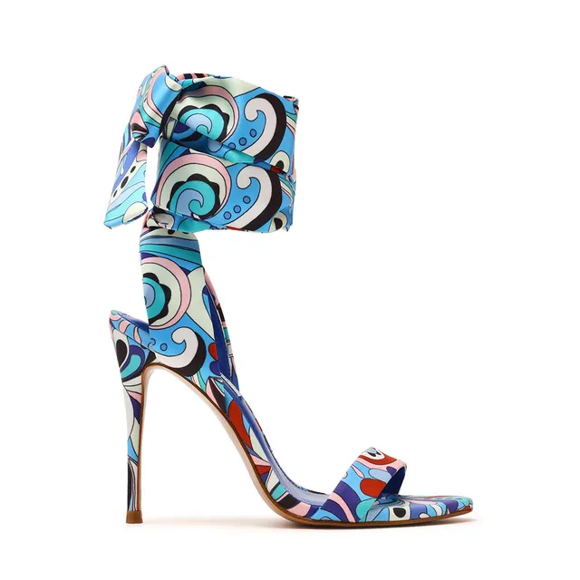Steve Madden Evren sandale tissu bleu 10 cm