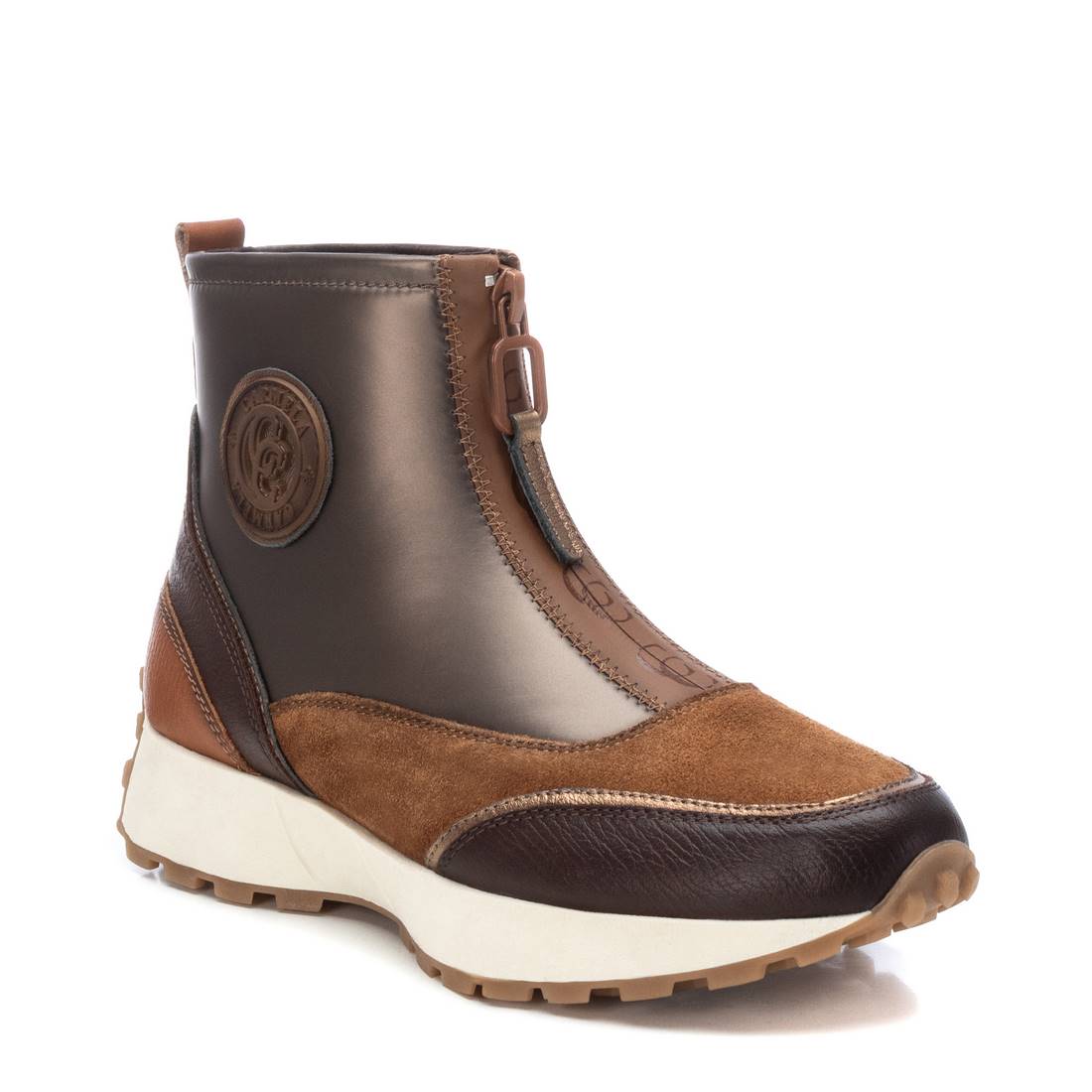 Carmela 16199501 bottines femme marron cuir zip