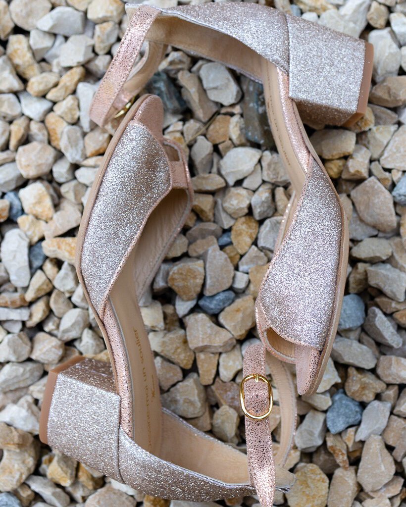 Dessine Moi Un Soulier Charlotte sandale paillettes or blond