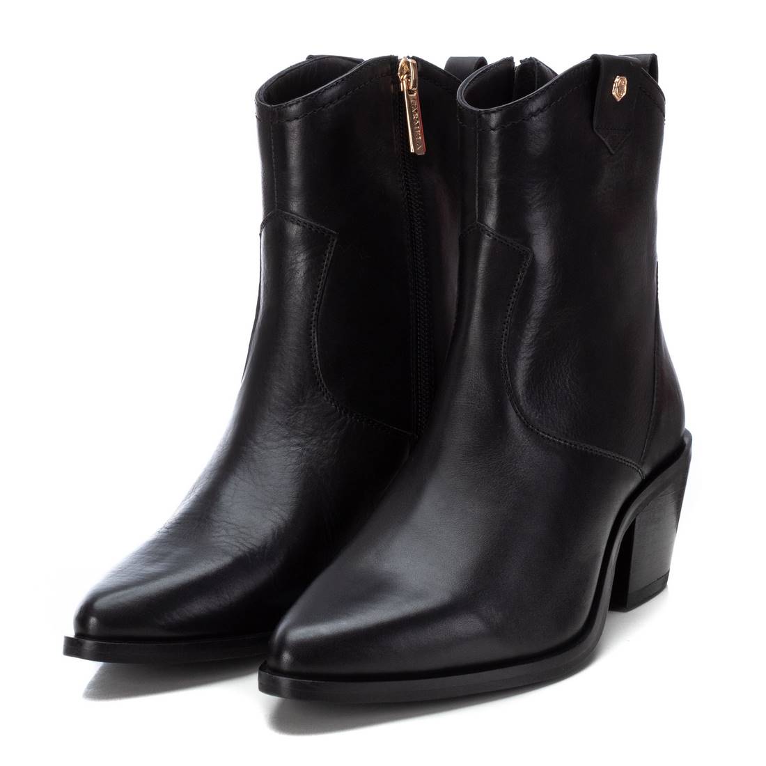 Carmela 16177601 bottines femme noir cuir talon 5 cm