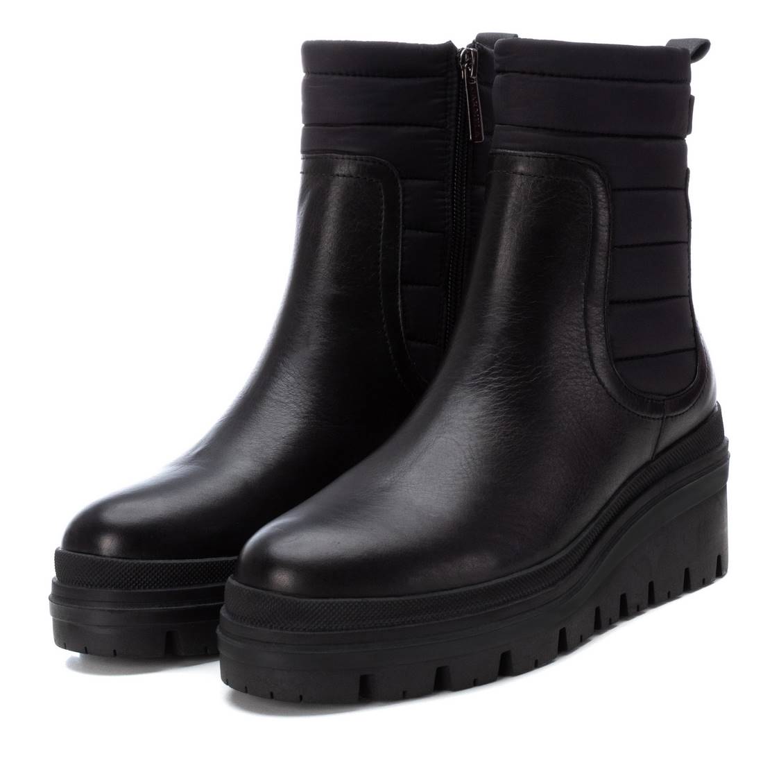 Carmela 16032601 bottine cuir noire plateforme 5cm