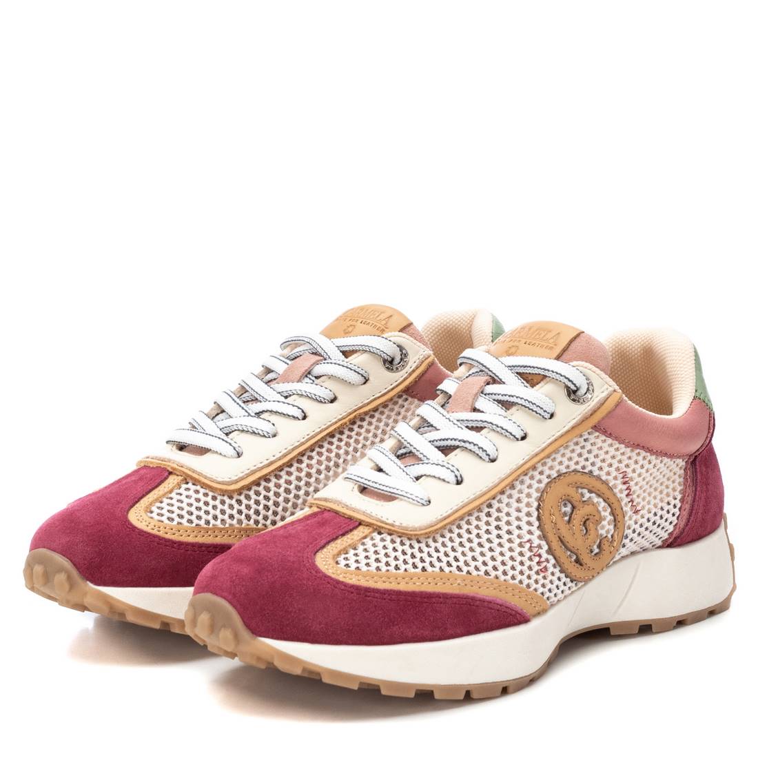 Carmela 16143001 sneaker cuir rouge ajourée